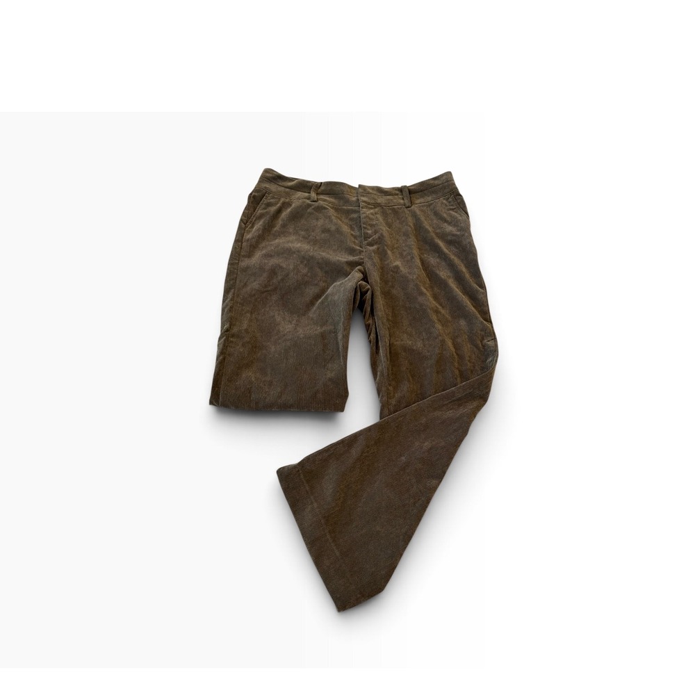 Coldwater Creek Olive Brown Corduroy Wide Leg Pants Trousers Size 14 16 Est